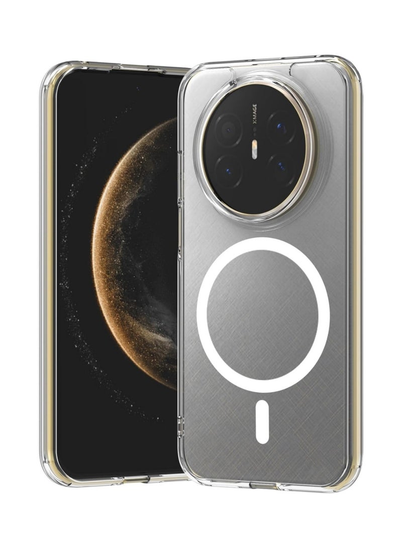 Adando Magnetic for Honor Magic 8 Pro 5G Case, with Strong Magnetic Rings, Transparent, TPU+PC Ultra-thin Hard Material, Shockproof, Full Coverage (Clear) - Image 1